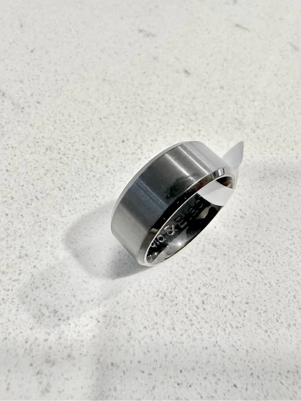 Black Stainless Steel Brushed Ring